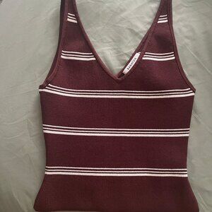 Babaton Sculpt Knit Double V Tank Top